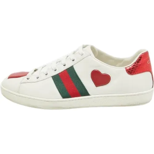 Pre-owned Leather sneakers , female, Sizes: 5 UK - Gucci Vintage - Modalova