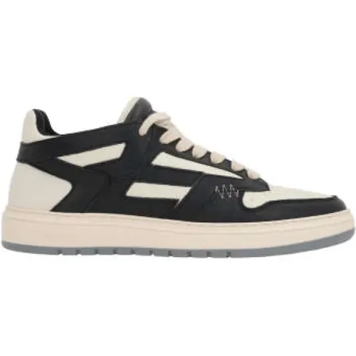 And White Low-Top Leather Sneakers , male, Sizes: 7 UK, 8 UK, 9 UK - Represent - Modalova