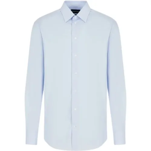 Italian Collar Poplin Shirt , male, Sizes: 3XL, 5XL, 4XL, 2XL, XL, L, M - Emporio Armani - Modalova