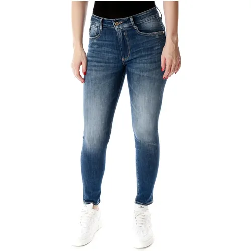 Highwaist Slim Fit Jeans mit Push-up Effekt - Le Temps Des Cerises - Modalova