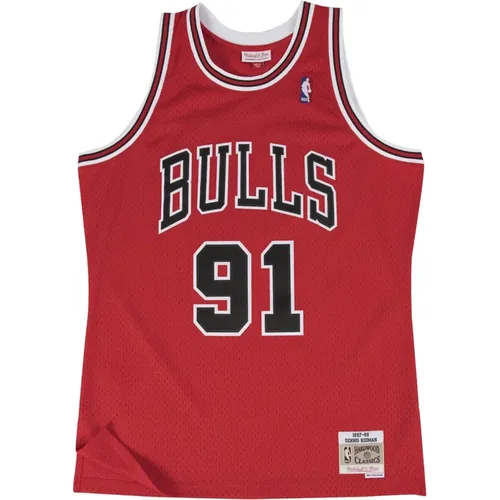 Chicago Bulls Road 1997-98 Dennis Rodman Trikot , Herren, Größe: L - Mitchell & Ness - Modalova