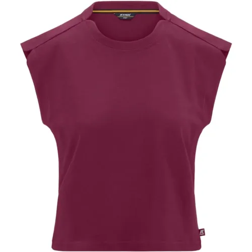Sleeveless Limmy Womens T-Shirt Bordeaux , female, Sizes: S, L, M - K-way - Modalova