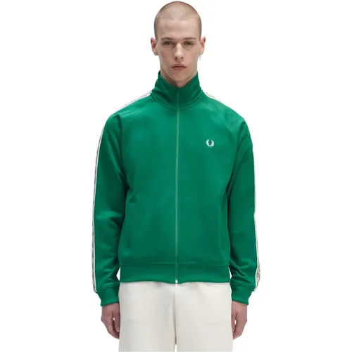 Kontrastband Tracktop Jacke , Herren, Größe: XL - Fred Perry - Modalova