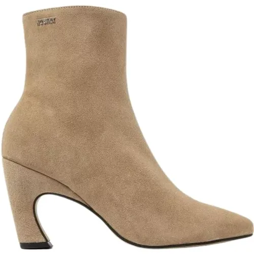 Eleganter Taupe Wildleder Stiefelette , Damen, Größe: 38 EU - Nubikk - Modalova