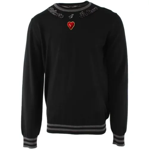 Wool Sweater for Men , male, Sizes: XL - Dolce & Gabbana - Modalova