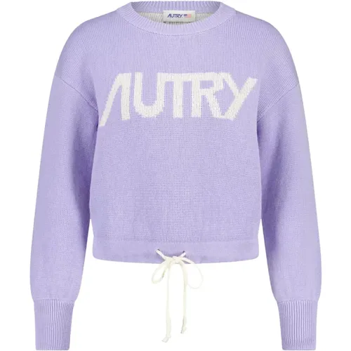 Cropped Pullover mit Logo Autry - Autry - Modalova