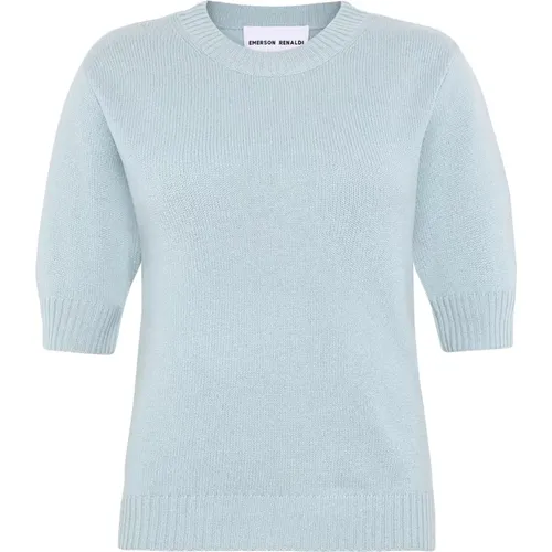 Kaschmir Strick Crew Neck Pullover , Damen, Größe: L - Emerson Renaldi - Modalova