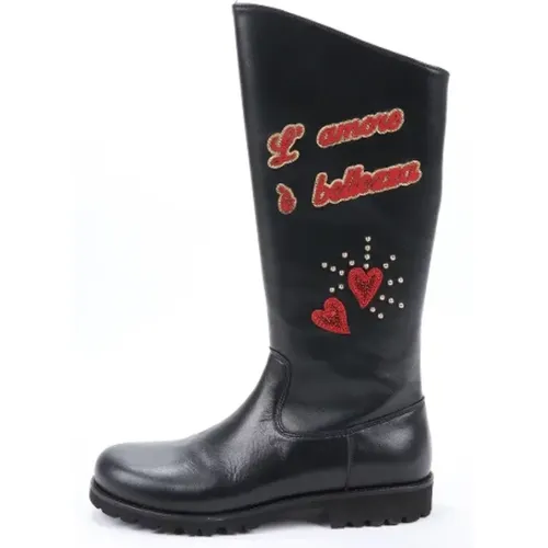 Pre-owned Leder boots - Dolce & Gabbana Pre-owned - Modalova