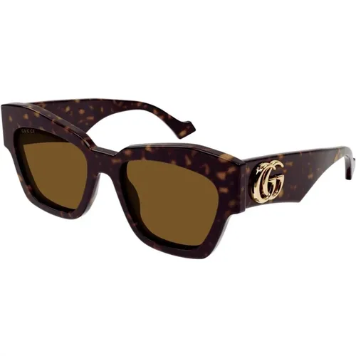 Quadrache Cat-Eye Sonnenbrille , unisex, Größe: 55 MM - Gucci - Modalova