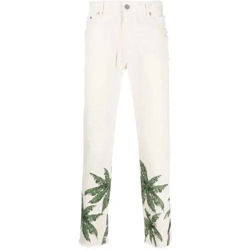 Slim Fit Denim Jeans 5 Taschen - Palm Angels - Modalova