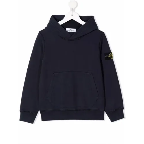 Baumwoll-Hoodie mit Logopatch - Stone Island - Modalova