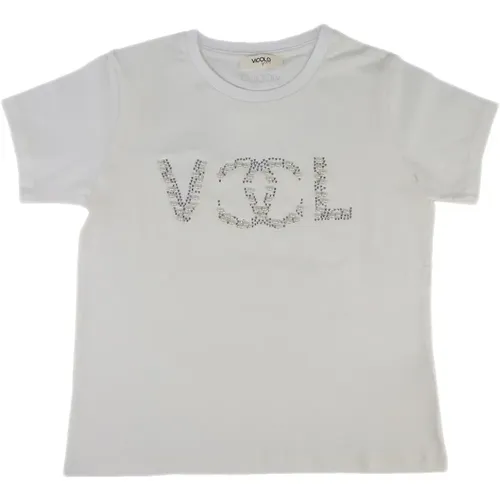 Baumwoll-T-Shirt mit Swarovski-Logo - ViCOLO - Modalova