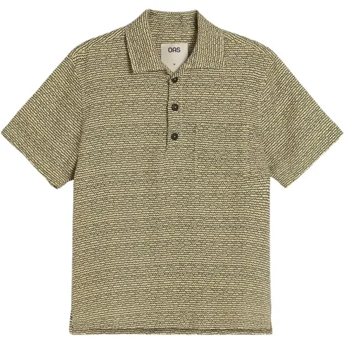 Black Wave Linen Shirt , male, Sizes: S, XL, L, M - OAS - Modalova