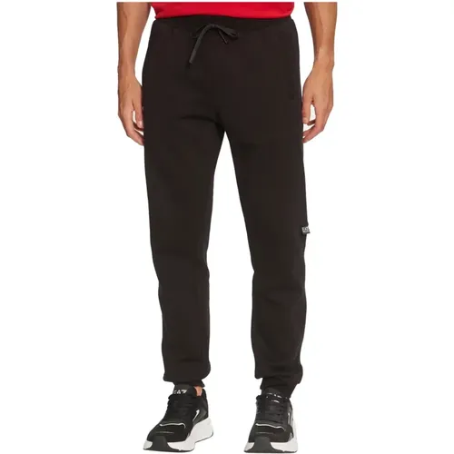 Schwarze Hose Regular Fit Elastischer Bund , Herren, Größe: S - Emporio Armani EA7 - Modalova