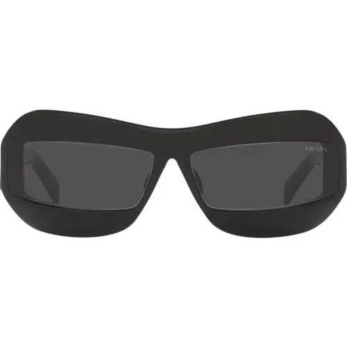 Irregular Shape Sunglasses in with Dark Grey Lenses , unisex, Sizes: 68 MM - Prada - Modalova