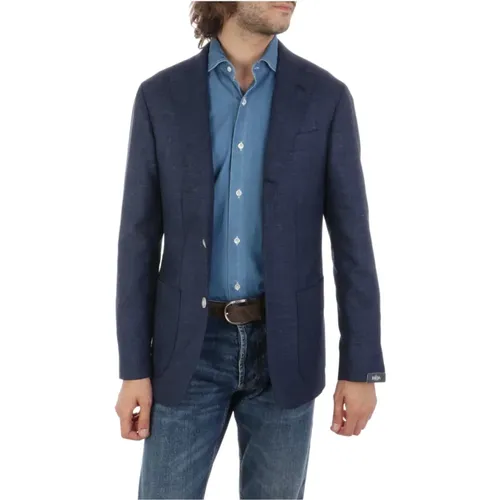 Men Clothing Jackets Coats Ss23 , male, Sizes: 4XL, M - Barba - Modalova