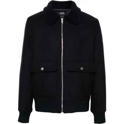 Blauer Wintermantel A.P.C - A.P.C. - Modalova