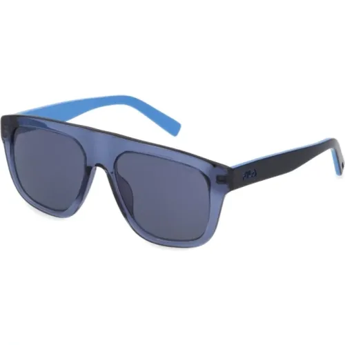 Blaue Unisex Sonnenbrille aus Azetat - Fila - Modalova