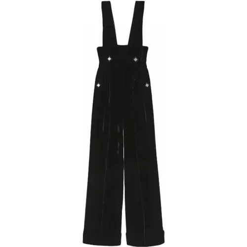 Sleeveless velvet jumpsuit-40 , female, Sizes: XS - Gucci - Modalova