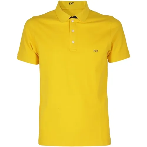 Giallo Polo Shirt - Regular Fit , Herren, Größe: L - Fay - Modalova