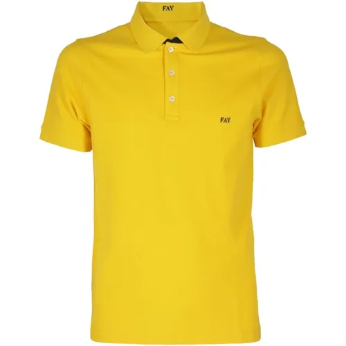 Giallo Polo Shirt - Regular Fit , male, Sizes: S, L - Fay - Modalova