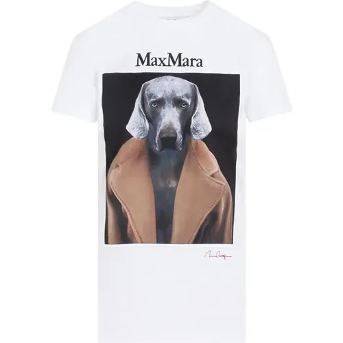 Kamel T-Shirt Hundemotiv , Damen, Größe: XS - Max Mara - Modalova