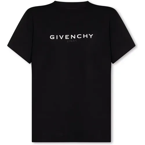 T-shirt with logo , female, Sizes: M - Givenchy - Modalova