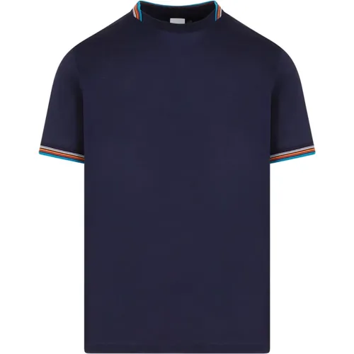 Marine Gestreiftes Baumwoll-T-Shirt , Herren, Größe: XL - PS By Paul Smith - Modalova
