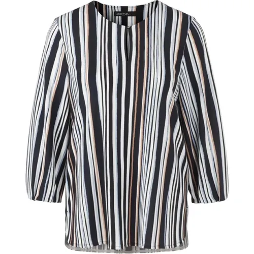 Striped Jersey Blouse with Feminine Details , female, Sizes: M - Marc Cain - Modalova