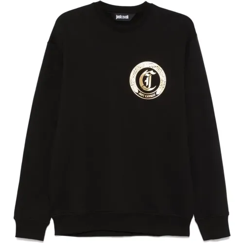 Schwarzer Sweatshirt für Männer,Pullover - Just Cavalli - Modalova