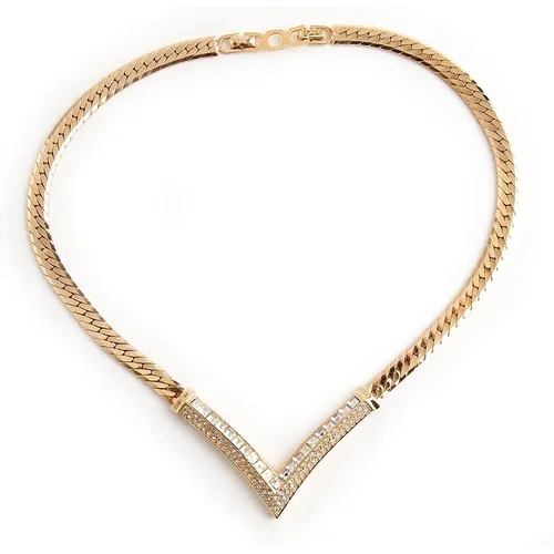 Pre-owned V shape necklace , female, Sizes: ONE SIZE - Dior Vintage - Modalova