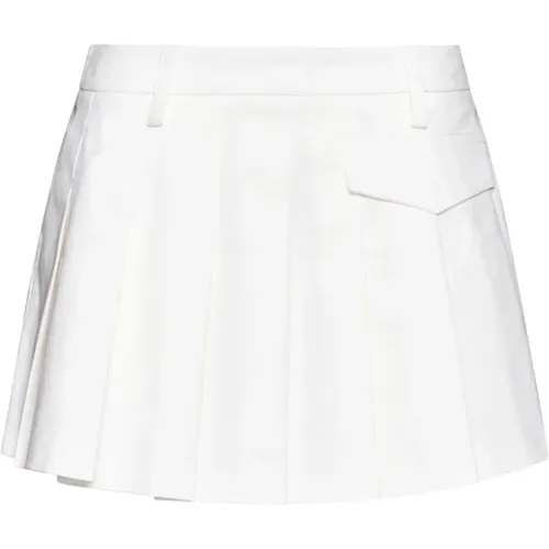 Pleated Mini Skirt , female, Sizes: S, M - Blanca Vita - Modalova