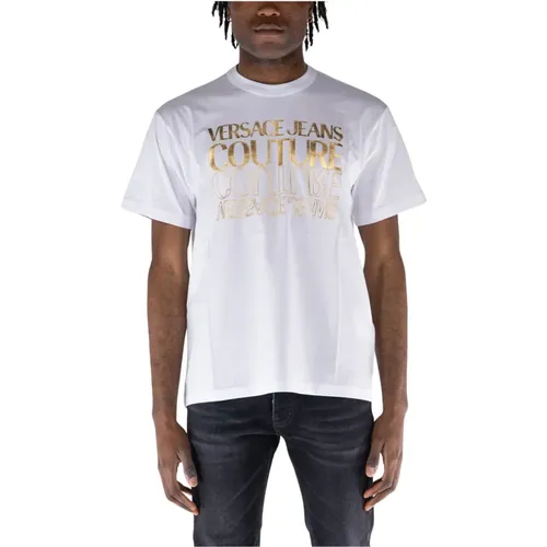 Upside Down T-Shirt Modello , male, Sizes: L, XL, S, M - Versace Jeans Couture - Modalova