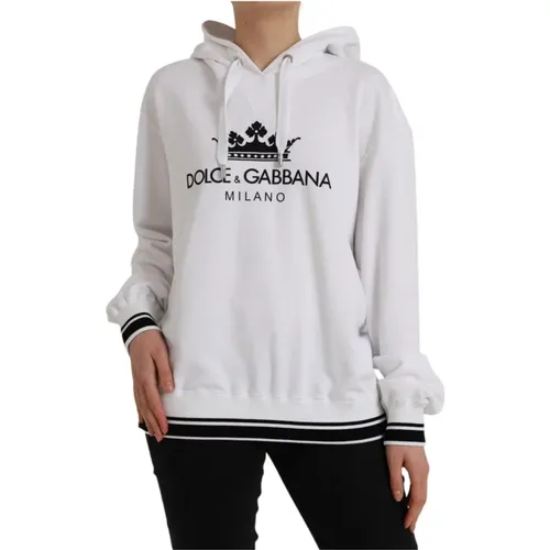 Schicker Logo Hoodie Pullover Sweater - Dolce & Gabbana - Modalova