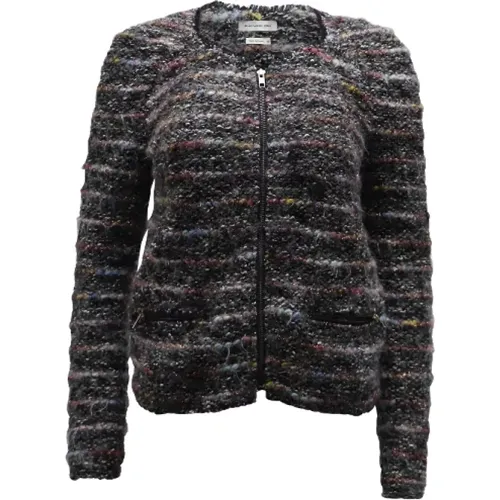 Tweed Bouclé Jacket - Grey Wool Blend , female, Sizes: M - Isabel Marant Pre-owned - Modalova