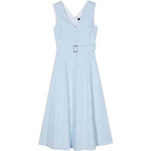 Linen V-Neck Dress , female, Sizes: XS, S - Theory - Modalova