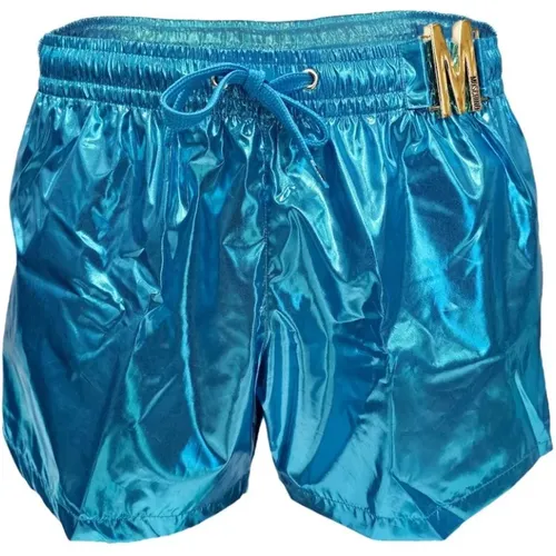 Metallic Logo Shorts , male, Sizes: 2XL - Moschino - Modalova