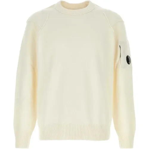 Ivory Wool Blend Sweater - C.P. Company - Modalova