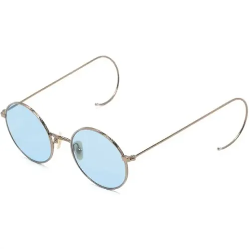 Gold Celebrity Blue Sunglasses , unisex, Sizes: 47 MM - Moscot - Modalova