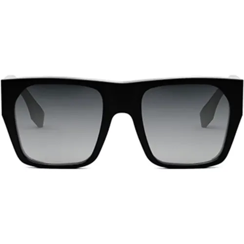 Oversized Geometrische Sonnenbrille , Damen, Größe: 54 MM - Fendi - Modalova