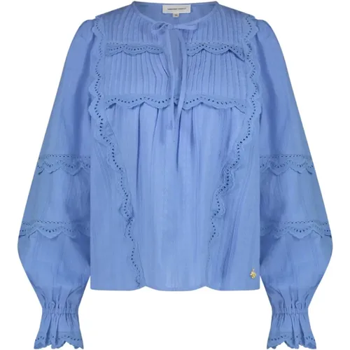 Blaue Lucia Top mit bestickten Details , Damen, Größe: S - Fabienne Chapot - Modalova