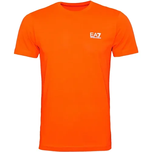 EA7 Emporio Armani Shirt T-Shirt mit Rundhals-Ausschnitt , Herren, Größe: 3XL - Emporio Armani EA7 - Modalova