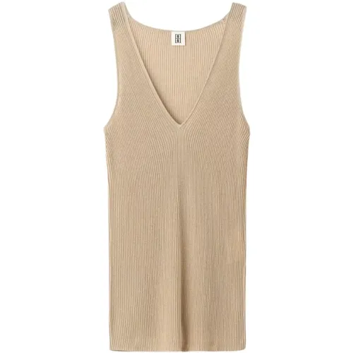 Rory Sleeveless Ribbed Top , female, Sizes: M, L - By Malene Birger - Modalova