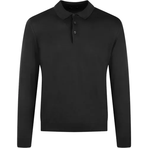 Long Sleeved Cotton Polo Shirt , male, Sizes: L, XL, 2XL - Drumohr - Modalova