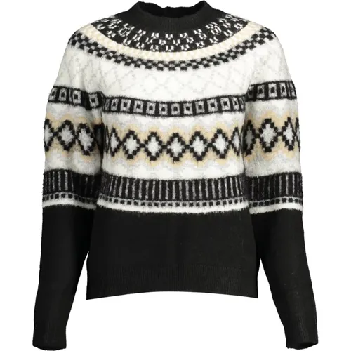 Schicker Pullover mit Kontrastdetails , Damen, Größe: M - Desigual - Modalova