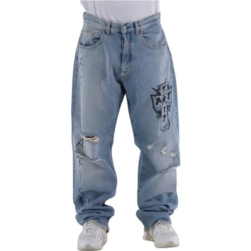 Loose-fit Metal Trip Batten Jeans , male, Sizes: W30, W31, W32, W33 - Aries - Modalova