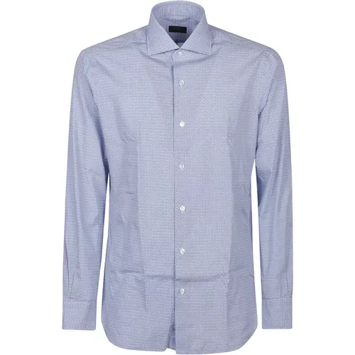 Casual Neck Shirt , male, Sizes: 3XL, L, 2XL, XL, M - Barba Napoli - Modalova