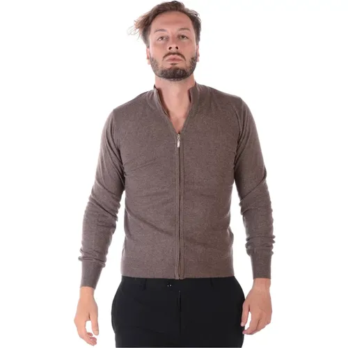 Klassischer Zip Cardigan Sweater , Herren, Größe: S - Daniele Alessandrini - Modalova
