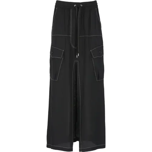 Viscose Skirt with Pockets , female, Sizes: M, XS, L, S - pinko - Modalova