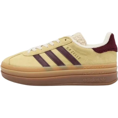 Gazelle Bold Sneakers Yellow Maroon White , female, Sizes: 5 2/3 UK, 3 UK - Adidas - Modalova